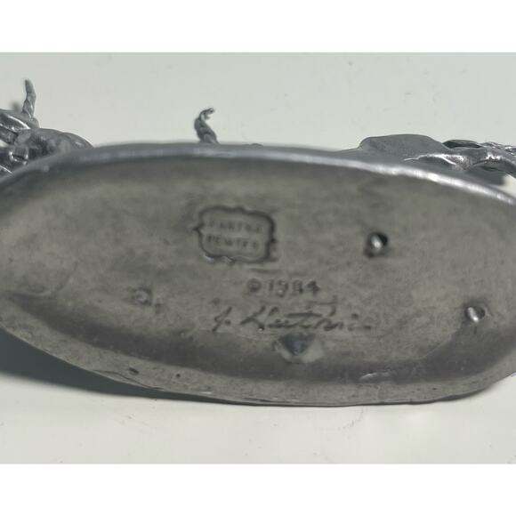 Vintage 1984  Pewter Unicorn Pair Figurine from J.Guthrie - Picture 2 of 2